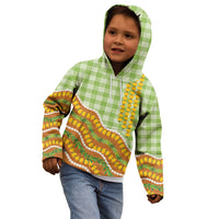 Hawaii Leis Palaka Motifs Kid Hoodie Pikake Pakalana Maile Ilima Kakau Style