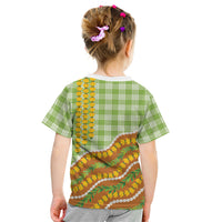 Hawaii Leis Palaka Motifs Kid T Shirt Pikake Pakalana Maile Ilima Kakau Style