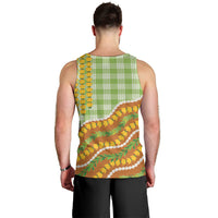 Hawaii Leis Palaka Motifs Men Tank Top Pikake Pakalana Maile Ilima Kakau Style