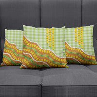 Hawaii Leis Palaka Motifs Pillow Cover Pikake Pakalana Maile Ilima Kakau Style