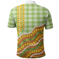 Hawaii Leis Palaka Motifs Polo Shirt Pikake Pakalana Maile Ilima Kakau Style