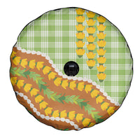Hawaii Leis Palaka Motifs Spare Tire Cover Pikake Pakalana Maile Ilima Kakau Style