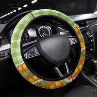 Hawaii Leis Palaka Motifs Steering Wheel Cover Pikake Pakalana Maile Ilima Kakau Style