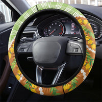 Hawaii Leis Palaka Motifs Steering Wheel Cover Pikake Pakalana Maile Ilima Kakau Style