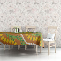 Hawaii Leis Palaka Motifs Tablecloth Pikake Pakalana Maile Ilima Kakau Style