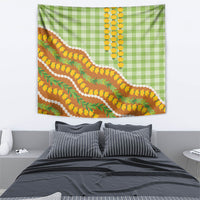 Hawaii Leis Palaka Motifs Tapestry Pikake Pakalana Maile Ilima Kakau Style