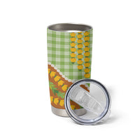 Hawaii Leis Palaka Motifs Tumbler Cup Pikake Pakalana Maile Ilima Kakau Style