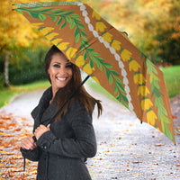 Hawaii Leis Palaka Motifs Umbrella Pikake Pakalana Maile Ilima Kakau Style