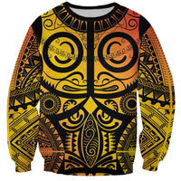 Marquesas Islands Sweatshirt Marquesan Tattoo Yellow Gradient - Polynesian Pride