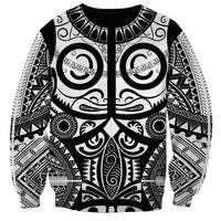 Marquesas Islands Sweatshirt Marquesan Tattoo Black White Color - Polynesian Pride