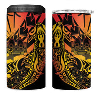 Gradient Marquesas Islands 4 in 1 Can Cooler Tumbler Marquesan Matatiki Hammerhead Shark Patutiki - Polynesian Pride