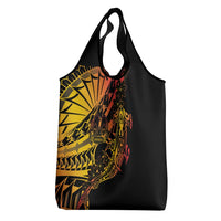 Gradient Marquesas Islands Grocery Bag Marquesan Matatiki Hammerhead Shark Patutiki - Polynesian Pride