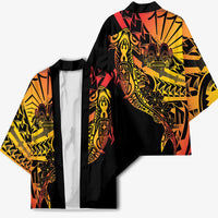 Gradient Marquesas Islands Kimono Marquesan Matatiki Hammerhead Shark Patutiki - Polynesian Pride