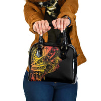 Gradient Marquesas Islands Shoulder Handbag Marquesan Matatiki Hammerhead Shark Patutiki - Polynesian Pride