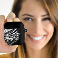 Black White Marquesas Islands AirPods Case Marquesan Matatiki Hammerhead Shark Patutiki LT14 - Polynesian Pride