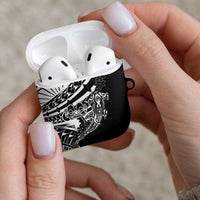 Black White Marquesas Islands AirPods Case Marquesan Matatiki Hammerhead Shark Patutiki LT14 - Polynesian Pride