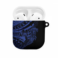 Blue Marquesas Islands AirPods Case Marquesan Matatiki Hammerhead Shark Patutiki LT14 Blue - Polynesian Pride
