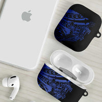 Blue Marquesas Islands AirPods Case Marquesan Matatiki Hammerhead Shark Patutiki LT14 - Polynesian Pride