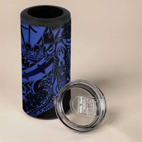 Blue Marquesas Islands 4 in 1 Can Cooler Tumbler Marquesan Matatiki Hammerhead Shark Patutiki - Polynesian Pride