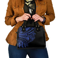 Blue Marquesas Islands Shoulder Handbag Marquesan Matatiki Hammerhead Shark Patutiki - Polynesian Pride