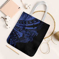 Blue Marquesas Islands Tote Bag Marquesan Matatiki Hammerhead Shark Patutiki - Polynesian Pride