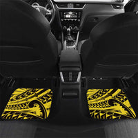 Yellow Marquesas Islands Car Mats Marquesan Matatiki Hammerhead Shark Patutiki - Polynesian Pride
