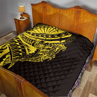 Yellow Marquesas Islands Quilt Marquesan Matatiki Hammerhead Shark Patutiki - Polynesian Pride
