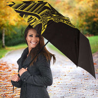 Yellow Marquesas Islands Umbrella Marquesan Matatiki Hammerhead Shark Patutiki - Polynesian Pride