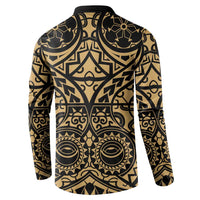 Austral Islands Button Sweatshirt Tuhaa Pae Penu Stars Necklace Gold - Polynesian Pride