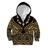 Austral Islands Kid Hoodie Tuhaa Pae Penu Stars Necklace Gold - Polynesian Pride