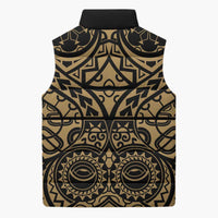 Austral Islands Sleeveless Puffer Jacket Tuhaa Pae Penu Stars Necklace Gold - Polynesian Pride