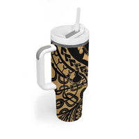 Austral Islands Tumbler With Handle Tuhaa Pae Penu Stars Necklace Gold - Polynesian Pride