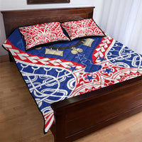 Austral Islands Quilt Bed Set Tuhaa Pae Penu Stars Necklace Red - Polynesian Pride