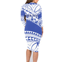 Personalised Samoa St Josephs College Family Matching Long Sleeve Bodycon Dress and Hawaiian Shirt Marist Brothers Samoan Pattern LT14 - Polynesian Pride
