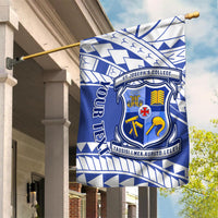Personalised Samoa St Josephs College Garden Flag Marist Brothers Samoan Pattern LT14 House Flag Blue - Polynesian Pride