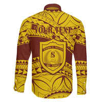 Personalised Samoa College Family Matching Tank Maxi Dress and Hawaiian Shirt Samoan Pattern LT14 - Polynesian Pride