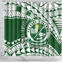 Personalised Samoa Faleata College Shower Curtain Samoan Pattern LT14 - Polynesian Pride