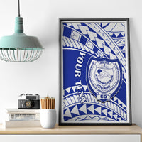 Personalised Samoa Safata College Canvas Wall Art Samoan Pattern LT14 - Polynesian Pride