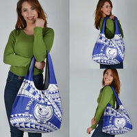 Personalised Samoa Safata College Grocery Bag Samoan Pattern
