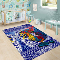 Philippines Area Rug Filipino Sarimanok With Polynesian Tattoo LT14 - Polynesian Pride