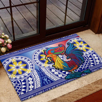 Philippines Rubber Doormat Filipino Sarimanok With Polynesian Tattoo LT14 - Polynesian Pride