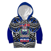 Samoa 685 Kid Hoodie Samoan Coat Of Arms Simple Style LT14 Hoodie Blue - Polynesian Pride