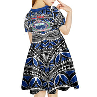 Samoa 685 Kid Short Sleeve Dress Samoan Coat Of Arms Simple Style LT14 - Polynesian Pride