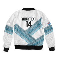 Custom Fiji Tapa Rugby 2025 Bomber Jacket Go Champions Fijiana
