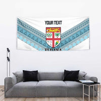 Custom Fiji Tapa Rugby 2025 Tapestry Go Champions Fijiana