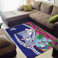 Biba Guam Liberation Day Area Rug Tano y Chamoru Latte Stone Blue