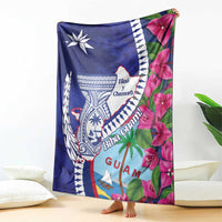 Biba Guam Liberation Day Blanket Tano y Chamoru Latte Stone Blue LT14 - Polynesian Pride