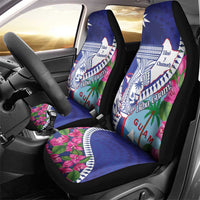 Biba Guam Liberation Day Car Seat Cover Tano y Chamoru Latte Stone Blue