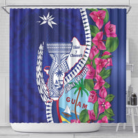 Biba Guam Liberation Day Shower Curtain Tano y Chamoru Latte Stone Blue