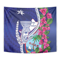 Biba Guam Liberation Day Tapestry Tano y Chamoru Latte Stone Blue